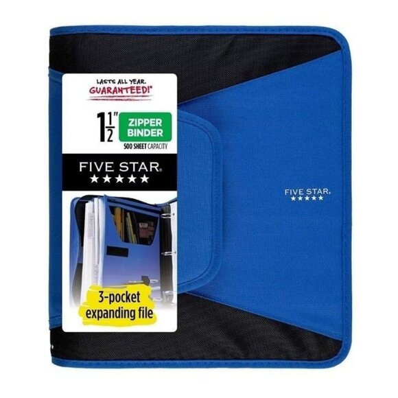 Five Star Ring Fixture Sewn Binder Cobalt Blue - Picture 2 of 12